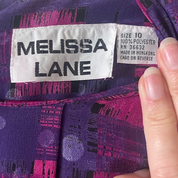Vintage Melissa Lane 80s Dress size 10 - Picture 4 of 8